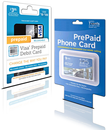 prepaid card packaging