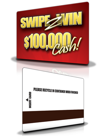 swipe to win plastic cards